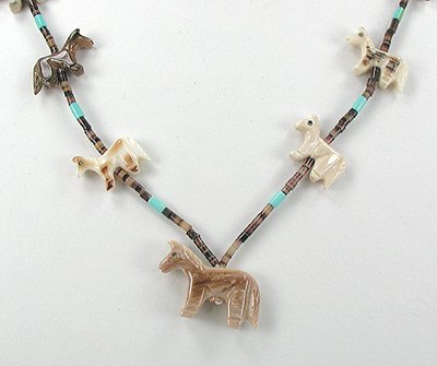 Navajo Heishi Fetish Necklace by Hector Goodluck
