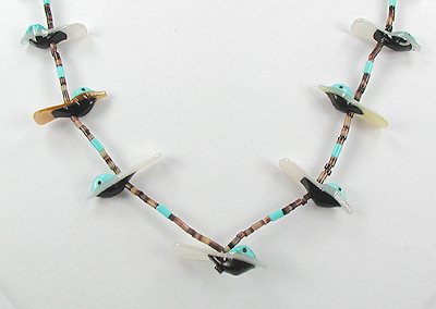 Navajo Heishi Fetish Necklace by Hector Goodluck