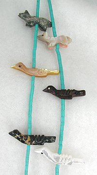Zuni Heishi Fetish Necklace by Zunie Kallwah