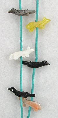 Zuni Heishi Fetish Necklace by Zunie Kallwah