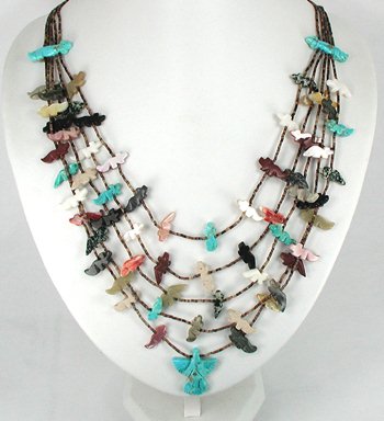 Navajo Heishi Animal Fetish Necklace
