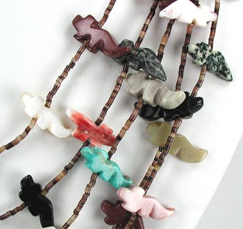 Navajo Heishi Animal Fetish Necklace