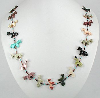 Navajo Heishi Fetish Choker Necklace