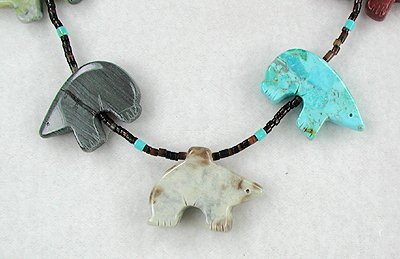 Navajo Heishi Fetish Necklace by Corrine Ramirez