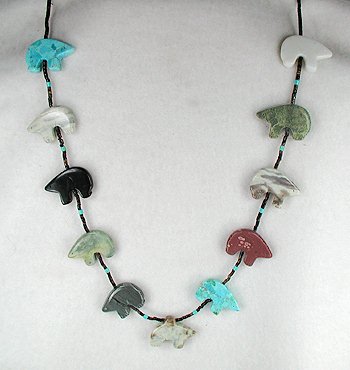 Navajo Heishi Fetish Necklace by Corrine Ramirez