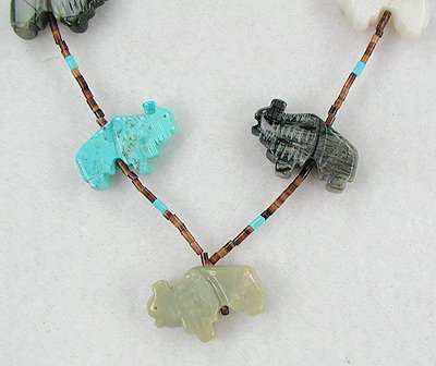 Navajo Heishi Fetish Necklace by Corrine Ramirez