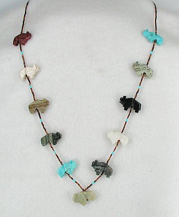 Navajo Heishi Fetish Necklace by Corrine Ramirez
