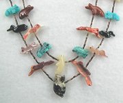 Navajo Animal Fetish Necklace