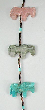 Navajo Heishi Horse Fetish Necklace