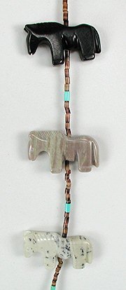 Navajo Heishi Horse Fetish Necklace