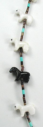Navajo Heishi Fetish Necklace by Hector Goodluck