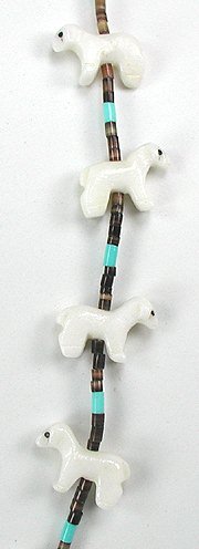 Navajo Heishi Fetish Necklace by Hector Goodluck