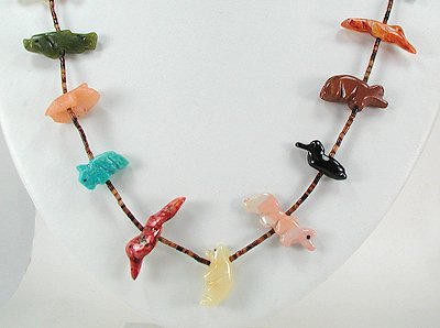 Navajo Heishi Fetish Necklace by Neil Thomas