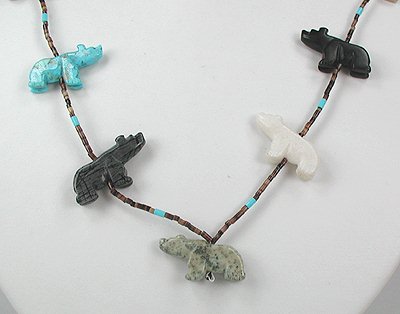 Navajo Bear Fetish Necklace by Corrine Ramirez