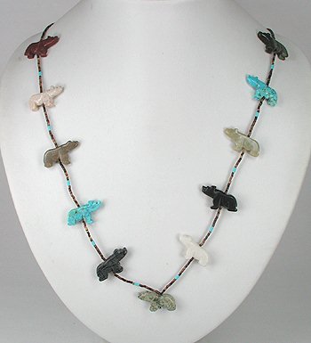 Navajo Bear Fetish Necklace by Corrine Ramirez