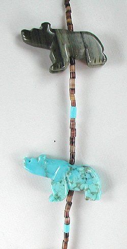 Navajo Bear Fetish Necklace by Corrine Ramirez