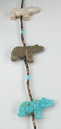 Navajo Bear Fetish Necklace by Corrine Ramirez