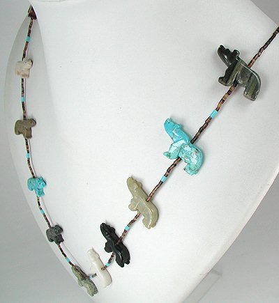 Navajo Bear Fetish Necklace by Corrine Ramirez