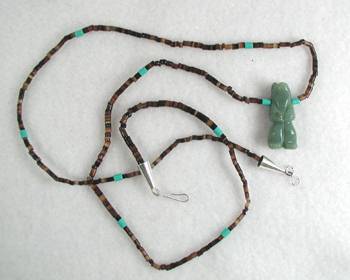 Navajo Heishi Bear Fetish Choker Necklace