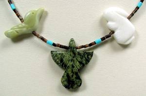 Navajo Heishi Fetish Choker Necklace