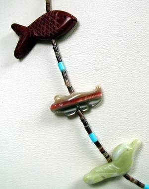 Navajo Heishi Fetish Choker Necklace