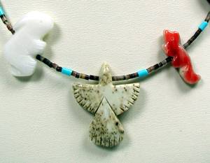 Navajo Heishi Fetish Choker Necklace