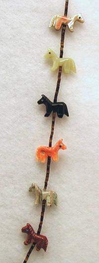Zuni Heishi Horse Fetish Choker Necklace