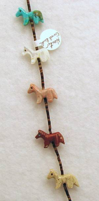 Zuni Heishi Horse Fetish Choker Necklace