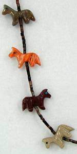Zuni Heishi Horse Fetish Choker Necklace