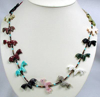 Navajo Heishi Fetish Choker Necklace