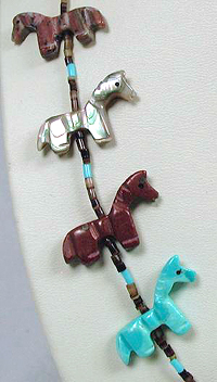 Navajo Heishi Fetish Choker Necklace