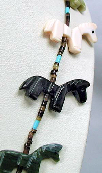Navajo Heishi Fetish Choker Necklace