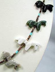 Navajo Heishi Fetish Choker Necklace
