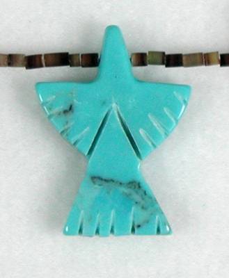 Navajo 9-Animal Fetish Necklace with Thunderbird Drop