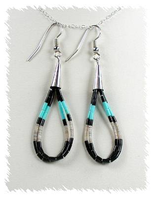 Santo Domingo Heishi  Necklace and Earrings