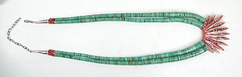 Santo Domingo Turquoise Fan Necklace