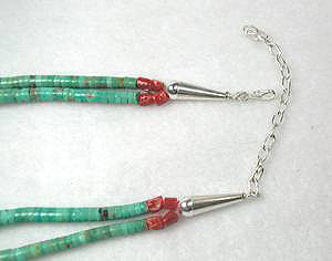 Santo Domingo Turquoise Fan Necklace