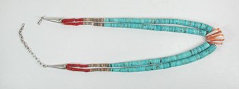 Santo Domingo Turquoise Jacla  Necklace