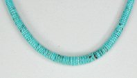 Santo Domingo turquoise heishi necklace