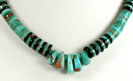 Navajo Heishi  Nugget  Choker Necklace