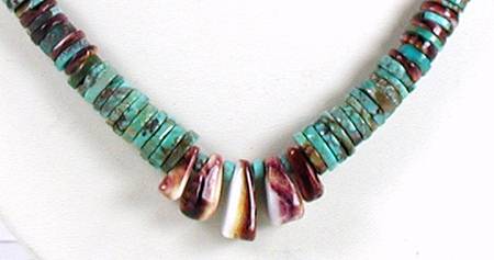Santo Domingo Heishi  Nugget  Choker Necklace