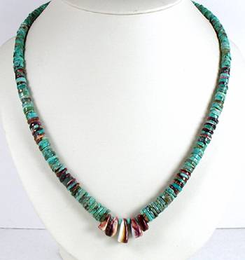 Santo Domingo Heishi  Nugget  Choker Necklace