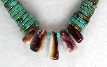 Santo Domingo Heishi  Nugget  Choker Necklace