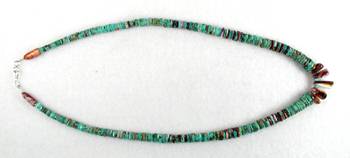 Santo Domingo Heishi  Nugget  Choker Necklace