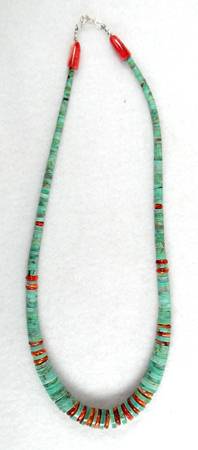 Navajo Turquoise and Spiny Oyster Choker