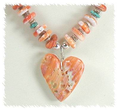 Santo Domingo Spiny Oyster Heart Necklace