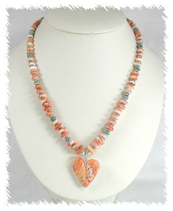Santo Domingo Spiny Oyster Heart Necklace