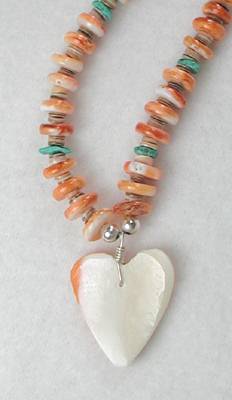 Santo Domingo Spiny Oyster Heart Necklace