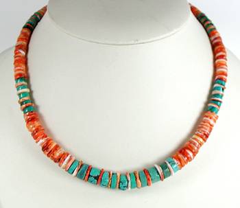 Navajo Heishi  Nugget  Choker Necklace