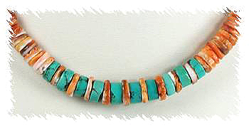 Navajo Heishi  Nugget  Choker Necklace
